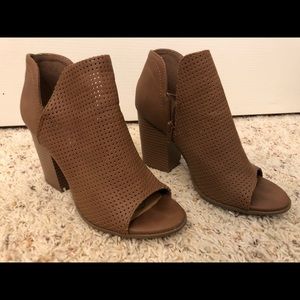 Open toe booties